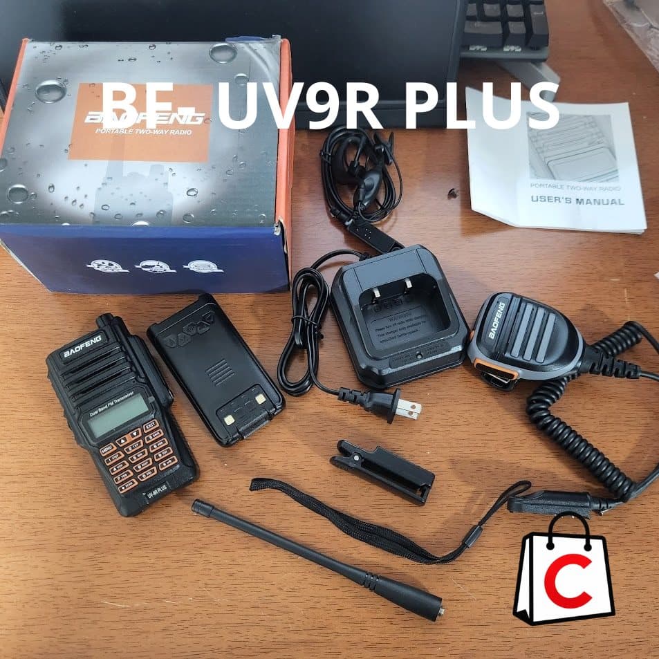 Baofeng UV-9R Plus *1 — Radio Resistente al Agua IP67, Alta Potencia 10W